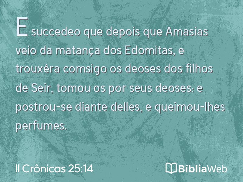 II Crônicas 25:14 em imagem para compartilhar
