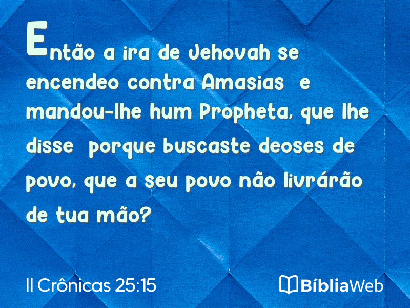 II Crônicas 25:15 em imagem para compartilhar
