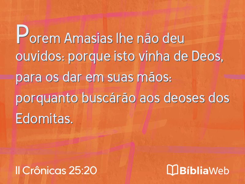 II Crônicas 25:20 em imagem para compartilhar