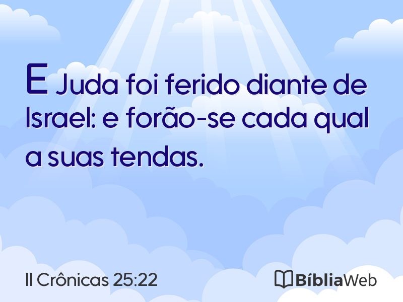 II Crônicas 25:22 em imagem para compartilhar