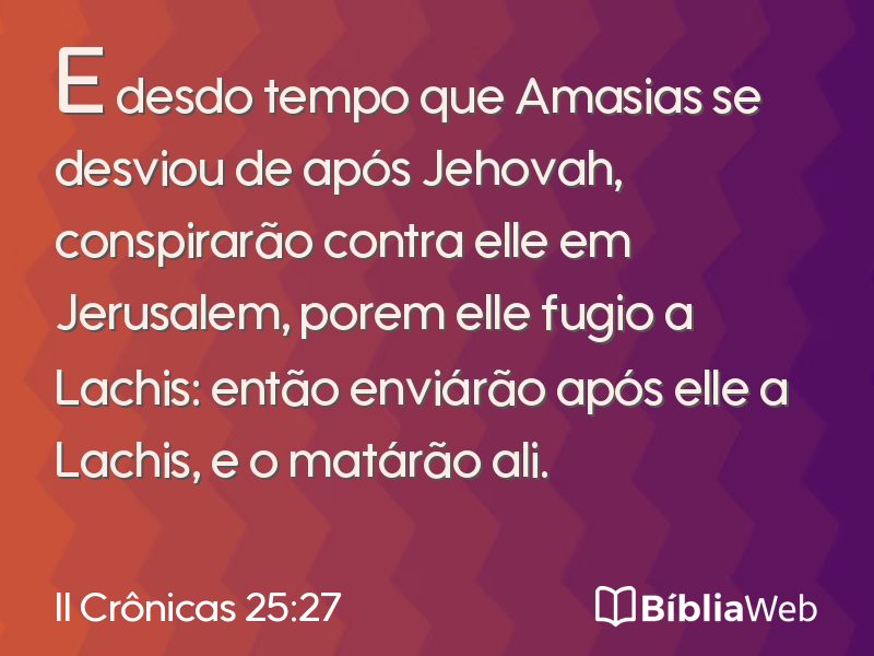 II Crônicas 25:27 em imagem para compartilhar