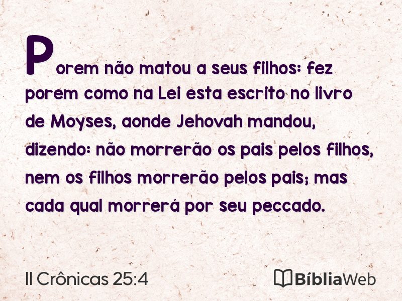 II Crônicas 25:4 em imagem para compartilhar