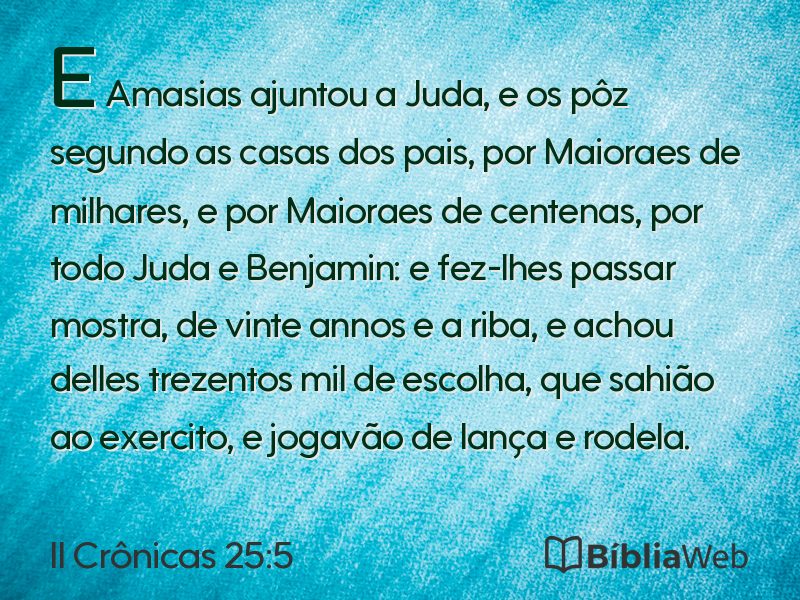 II Crônicas 25:5 em imagem para compartilhar