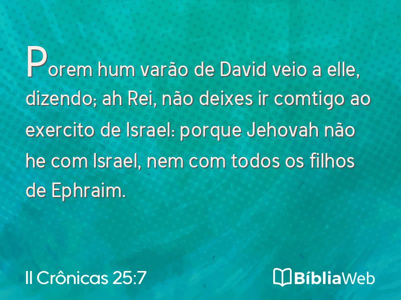 II Crônicas 25:7 em imagem para compartilhar