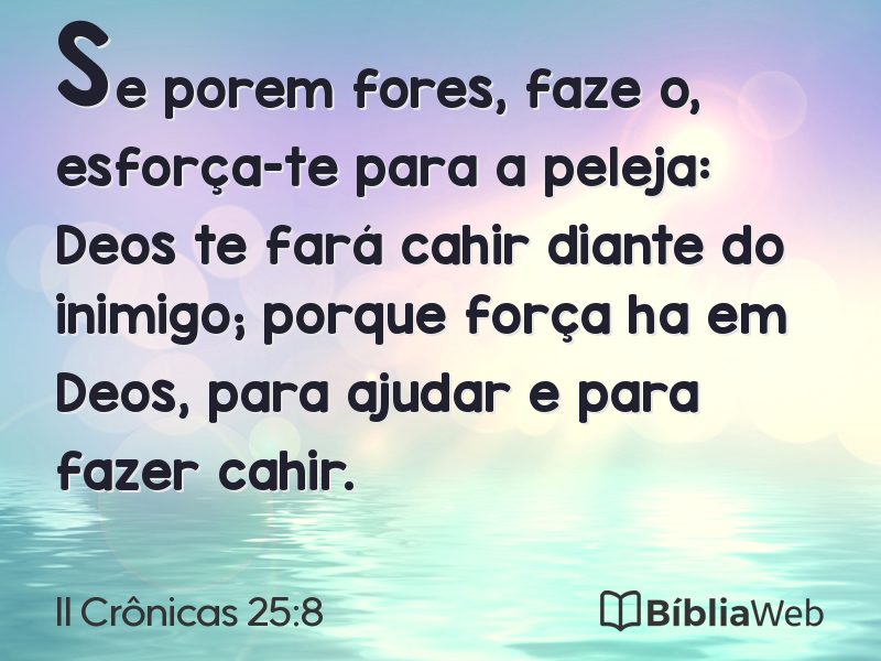 II Crônicas 25:8 em imagem para compartilhar