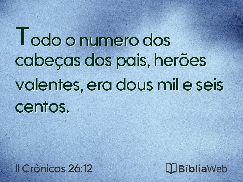 II Crônicas 26:12 em imagem para compartilhar