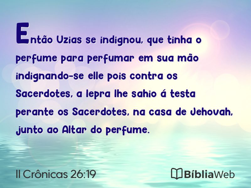 II Crônicas 26:19 em imagem para compartilhar