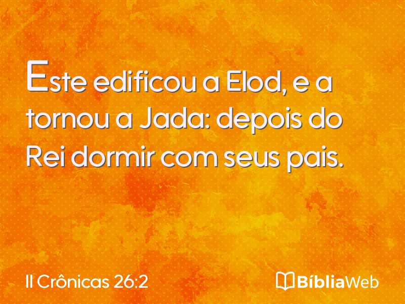 II Crônicas 26:2 em imagem para compartilhar