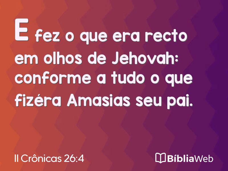 II Crônicas 26:4 em imagem para compartilhar