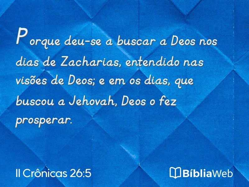 II Crônicas 26:5 em imagem para compartilhar