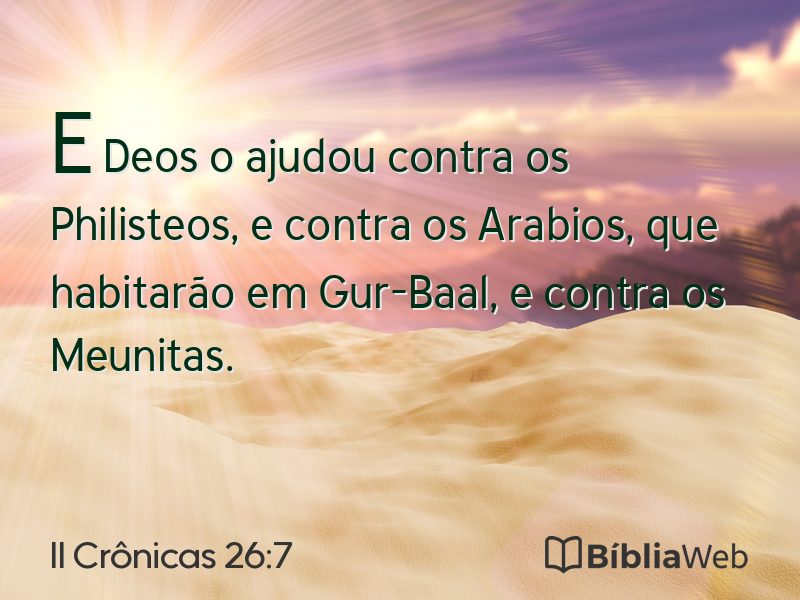 II Crônicas 26:7 em imagem para compartilhar