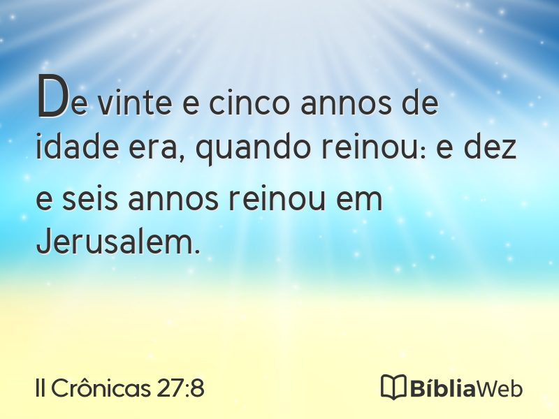 II Crônicas 27:8 em imagem para compartilhar