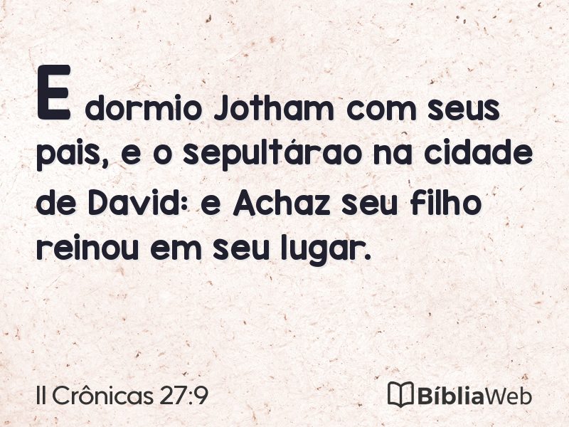 II Crônicas 27:9 em imagem para compartilhar