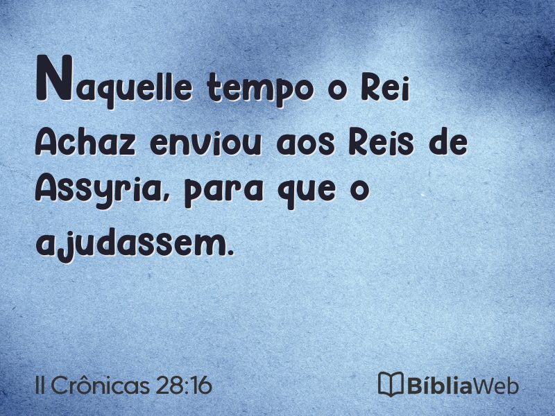 II Crônicas 28:16 em imagem para compartilhar