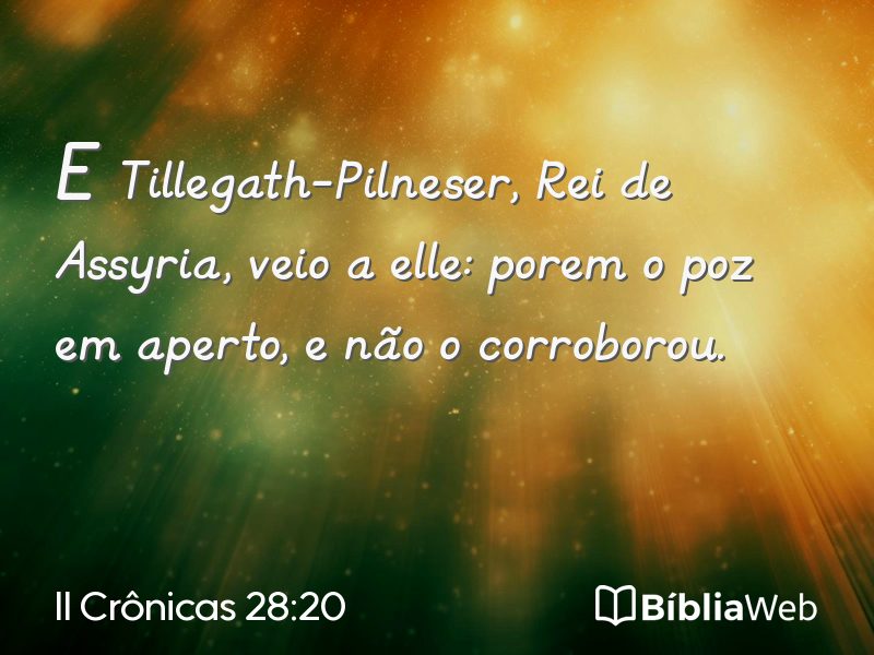 II Crônicas 28:20 em imagem para compartilhar
