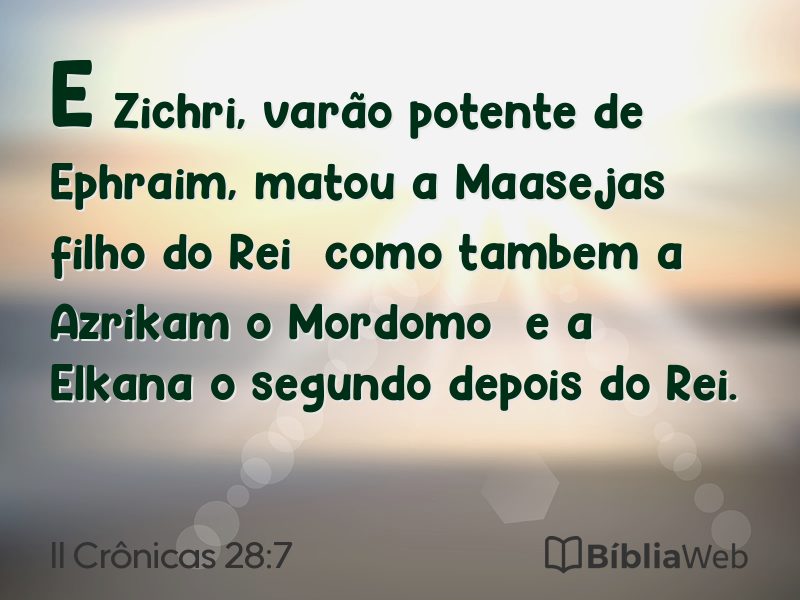 II Crônicas 28:7 em imagem para compartilhar