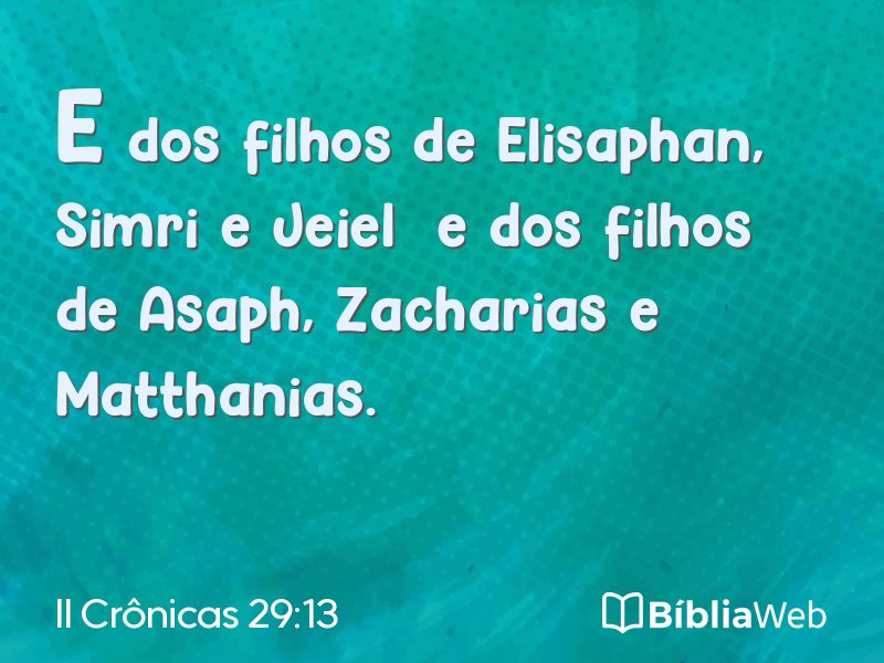 II Crônicas 29:13 em imagem para compartilhar