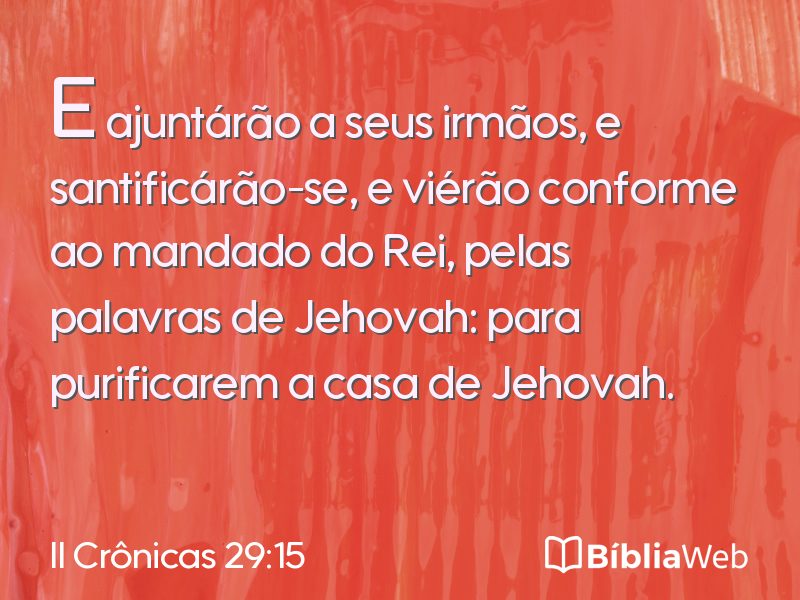 II Crônicas 29:15 em imagem para compartilhar