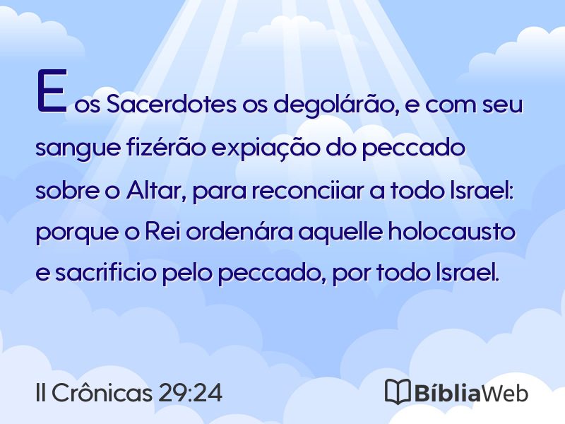 II Crônicas 29:24 em imagem para compartilhar