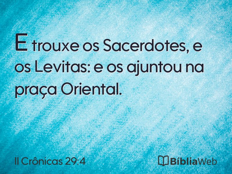 II Crônicas 29:4 em imagem para compartilhar