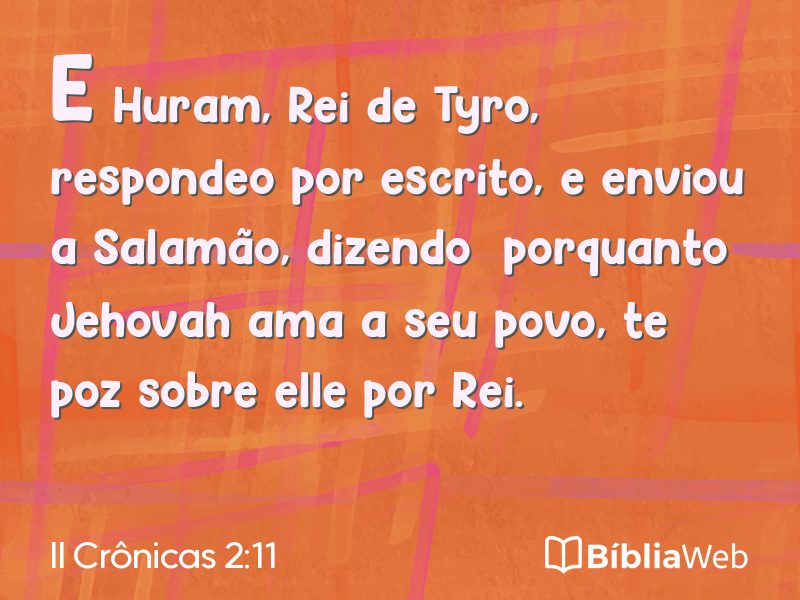 II Crônicas 2:11 em imagem para compartilhar