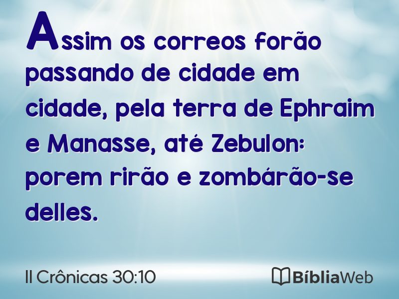 II Crônicas 30:10 em imagem para compartilhar