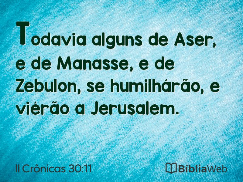 II Crônicas 30:11 em imagem para compartilhar