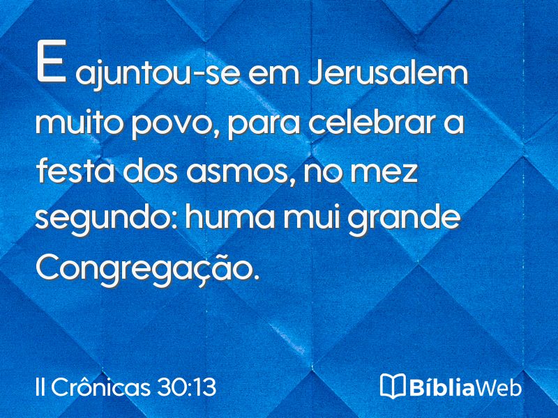 II Crônicas 30:13 em imagem para compartilhar