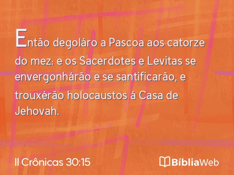 II Crônicas 30:15 em imagem para compartilhar