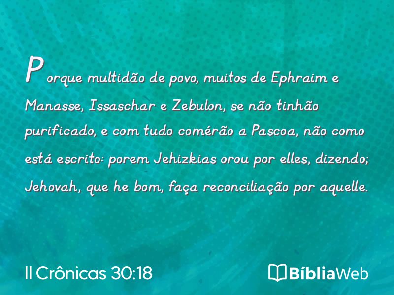 II Crônicas 30:18 em imagem para compartilhar