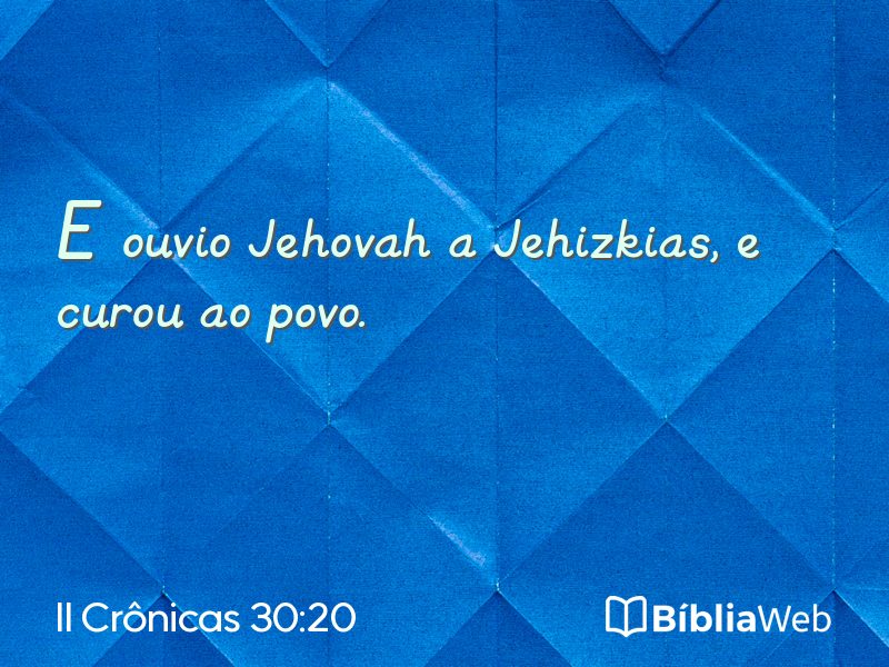 II Crônicas 30:20 em imagem para compartilhar