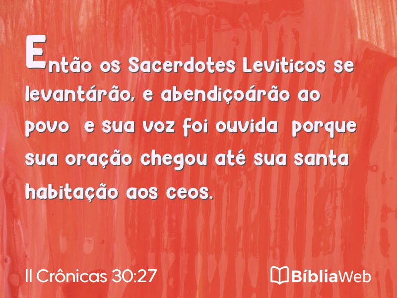 II Crônicas 30:27 em imagem para compartilhar