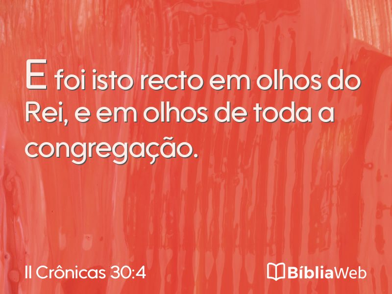 II Crônicas 30:4 em imagem para compartilhar