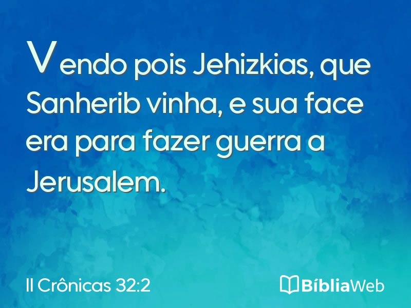 II Crônicas 32:2 em imagem para compartilhar