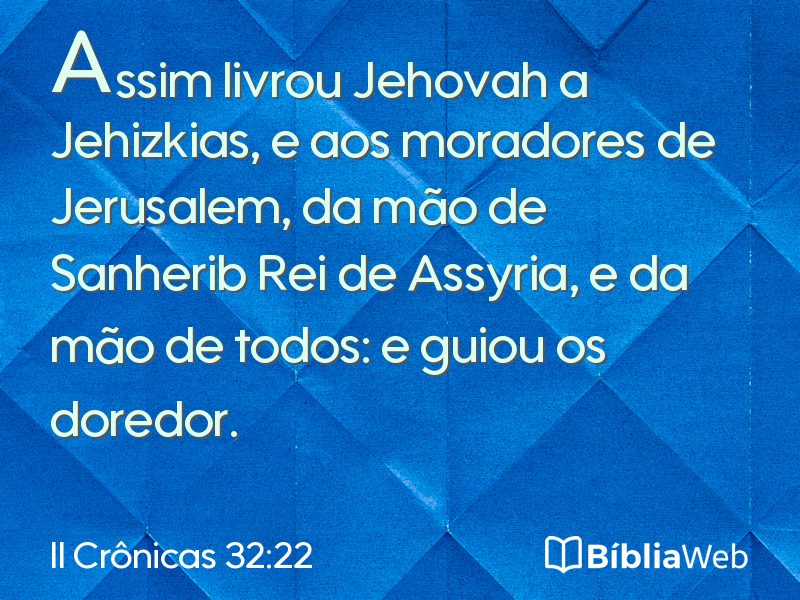 II Crônicas 32:22 em imagem para compartilhar