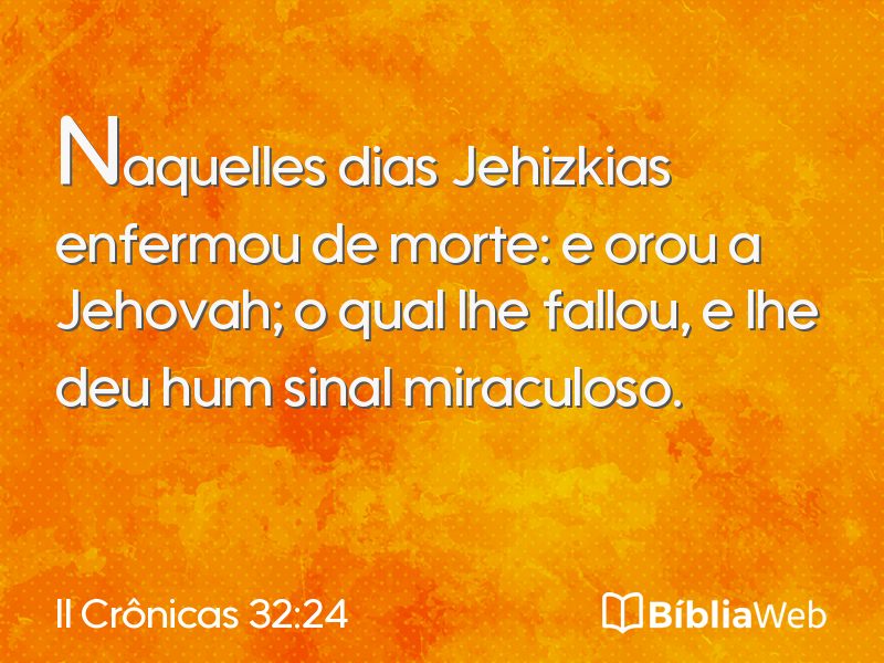 II Crônicas 32:24 em imagem para compartilhar