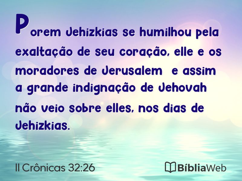 II Crônicas 32:26 em imagem para compartilhar