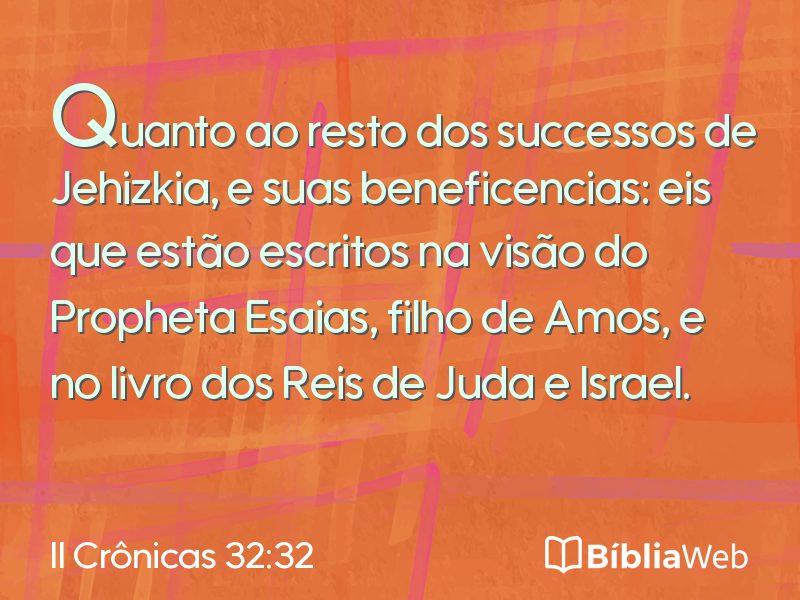 II Crônicas 32:32 em imagem para compartilhar