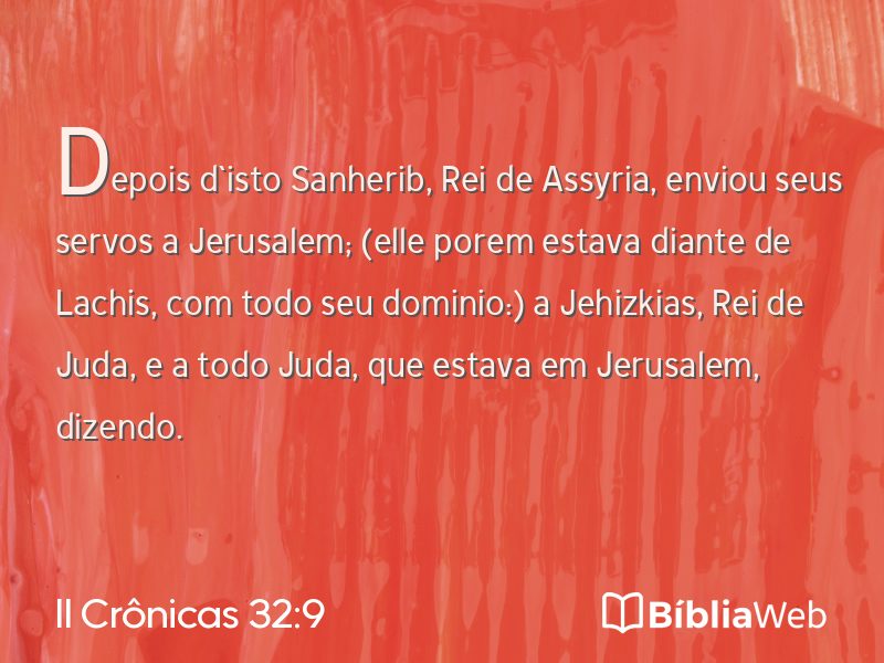II Crônicas 32:9 em imagem para compartilhar
