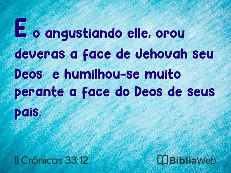 II Crônicas 33:12 em imagem para compartilhar