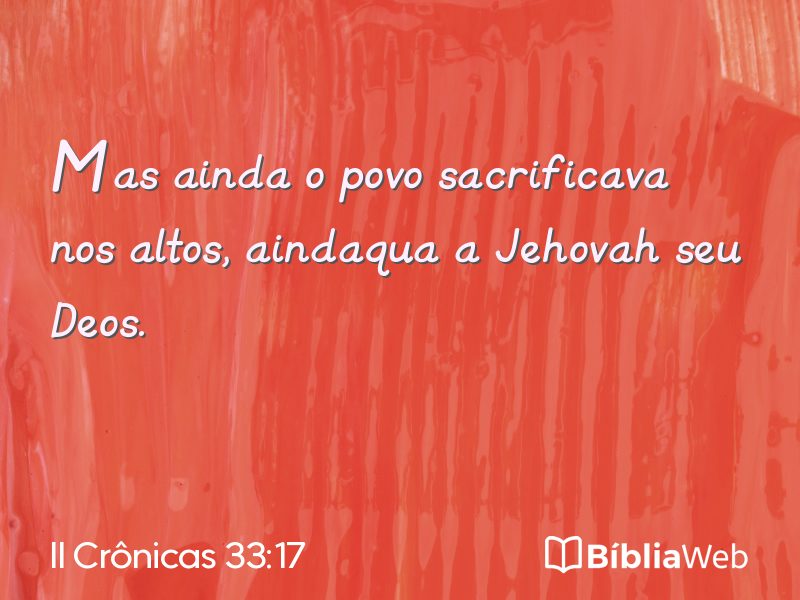 II Crônicas 33:17 em imagem para compartilhar