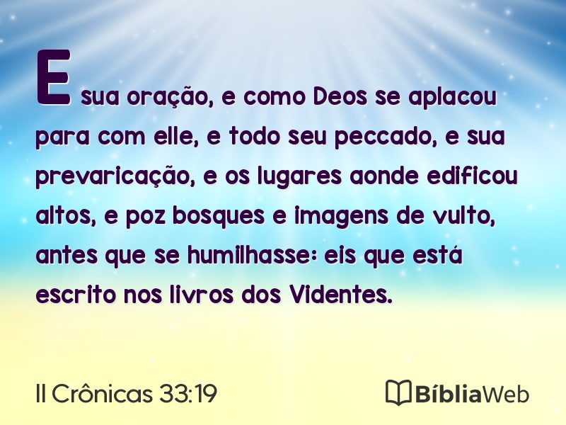 II Crônicas 33:19 em imagem para compartilhar