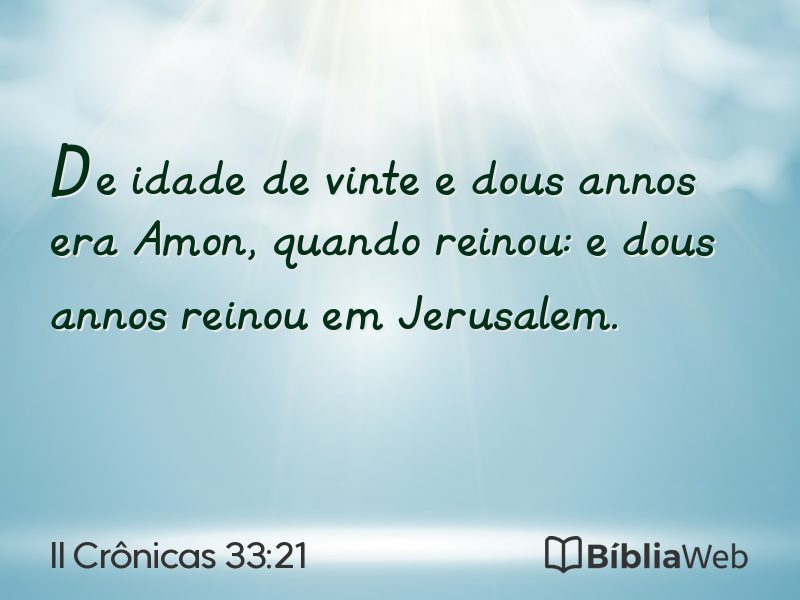 II Crônicas 33:21 em imagem para compartilhar