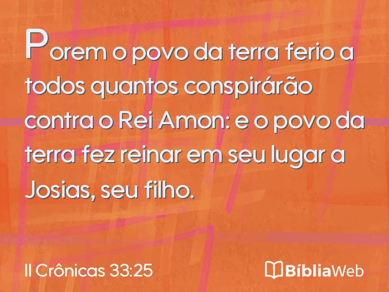 II Crônicas 33:25 em imagem para compartilhar