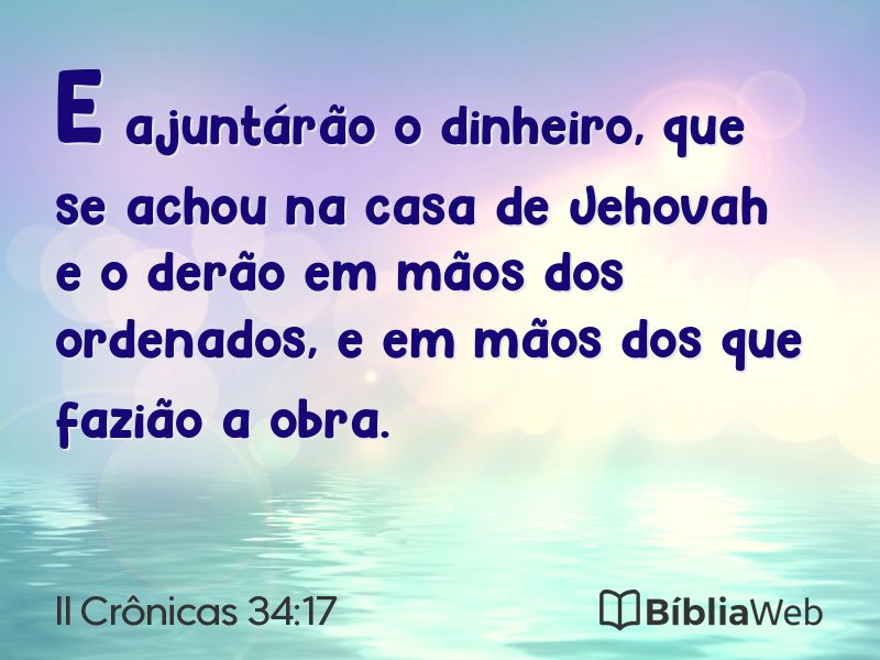 II Crônicas 34:17 em imagem para compartilhar
