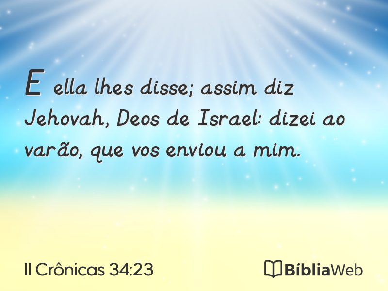 II Crônicas 34:23 em imagem para compartilhar