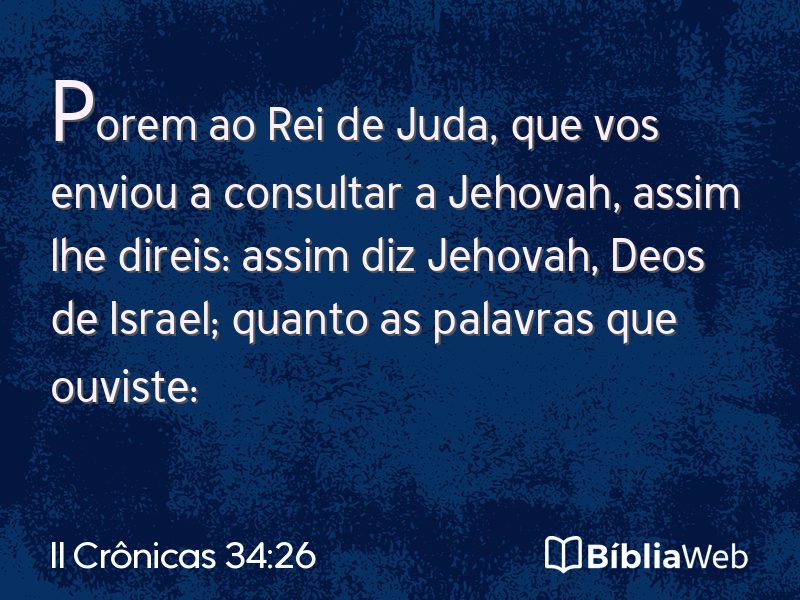 II Crônicas 34:26 em imagem para compartilhar