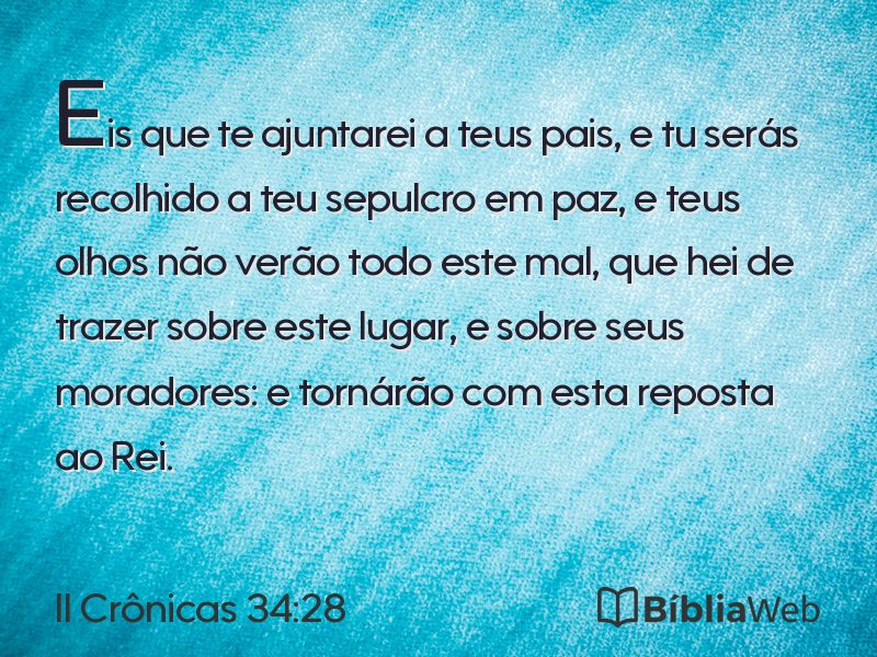 II Crônicas 34:28 em imagem para compartilhar