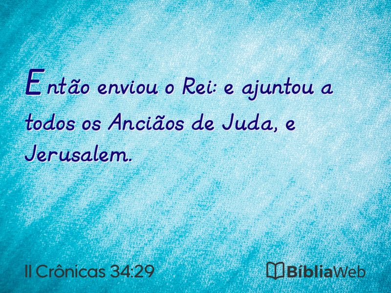 II Crônicas 34:29 em imagem para compartilhar