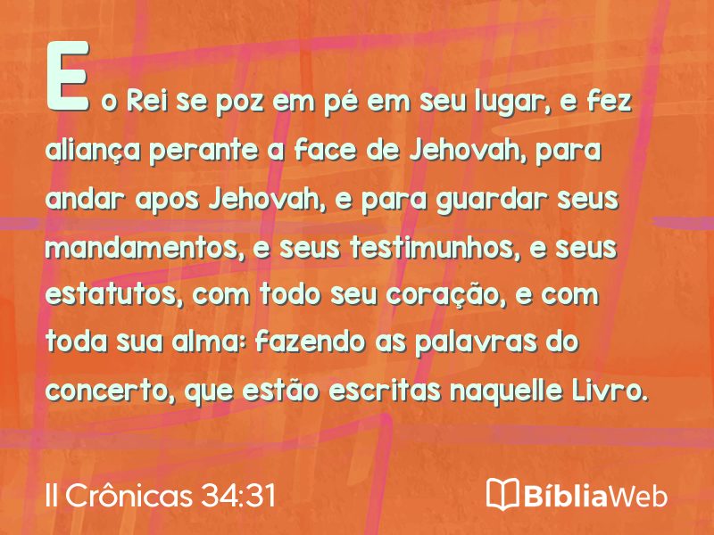 II Crônicas 34:31 em imagem para compartilhar